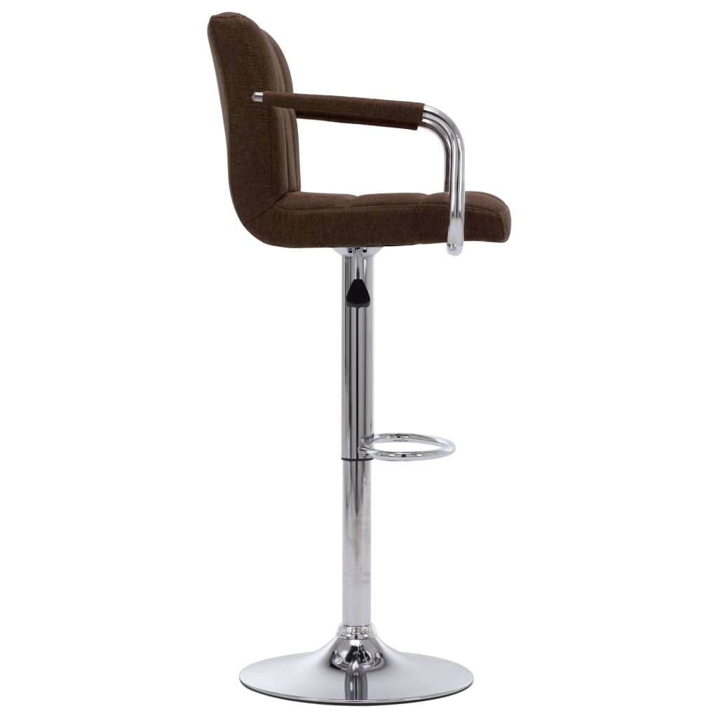 Chaises de bar lot de 2 marron tissu - XIOS