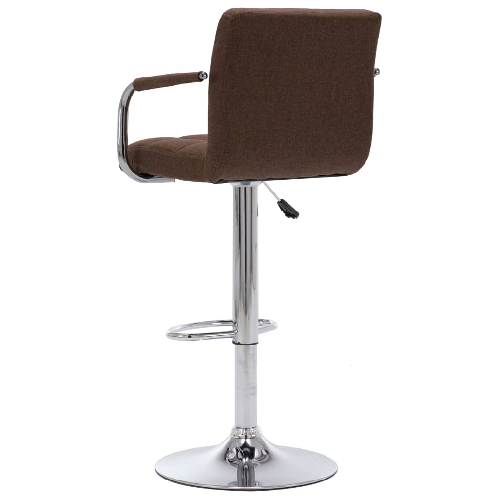 Chaises de bar lot de 2 marron tissu - XIOS