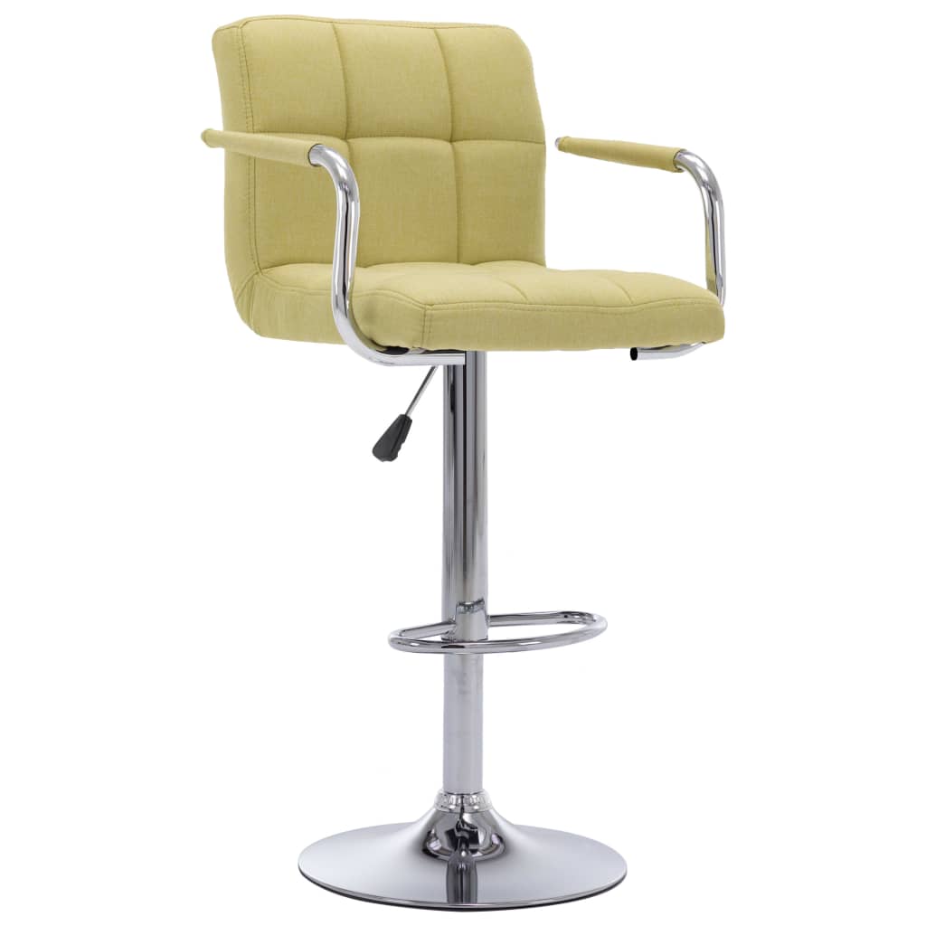 Chaises de bar lot de 2 vert tissu - XIOS