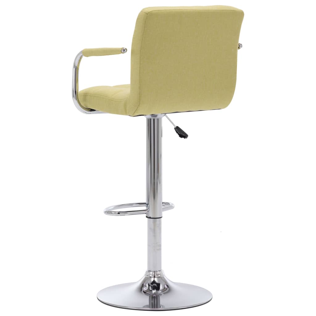 Chaises de bar lot de 2 vert tissu - XIOS