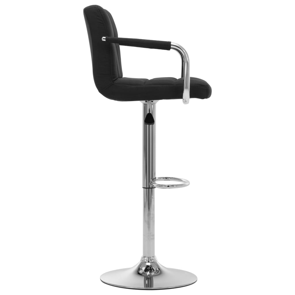 Chaises de bar lot de 2 noir tissu - XIOS