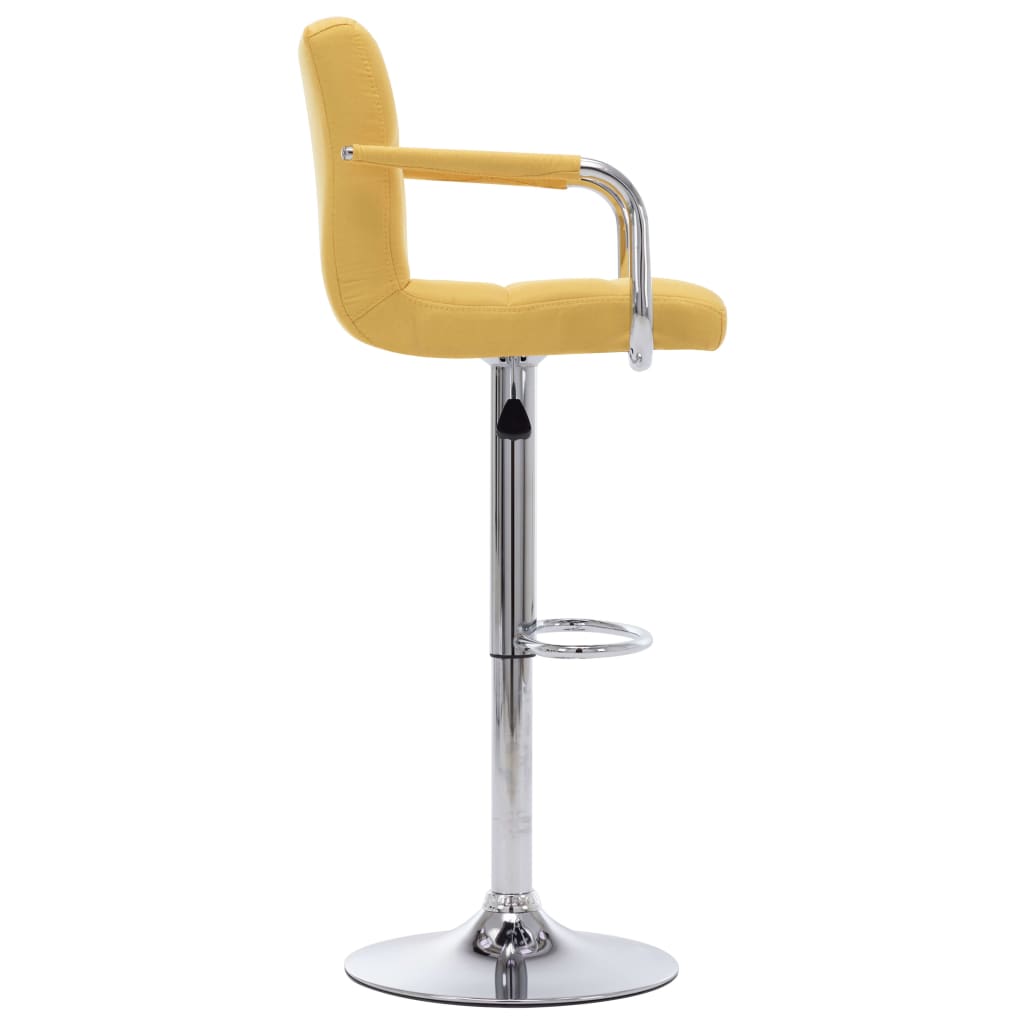 Chaises de bar lot de 2 jaune tissu - XIOS