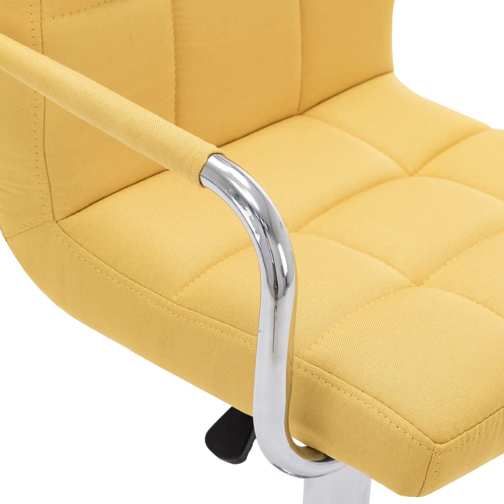 Chaises de bar lot de 2 jaune tissu - XIOS