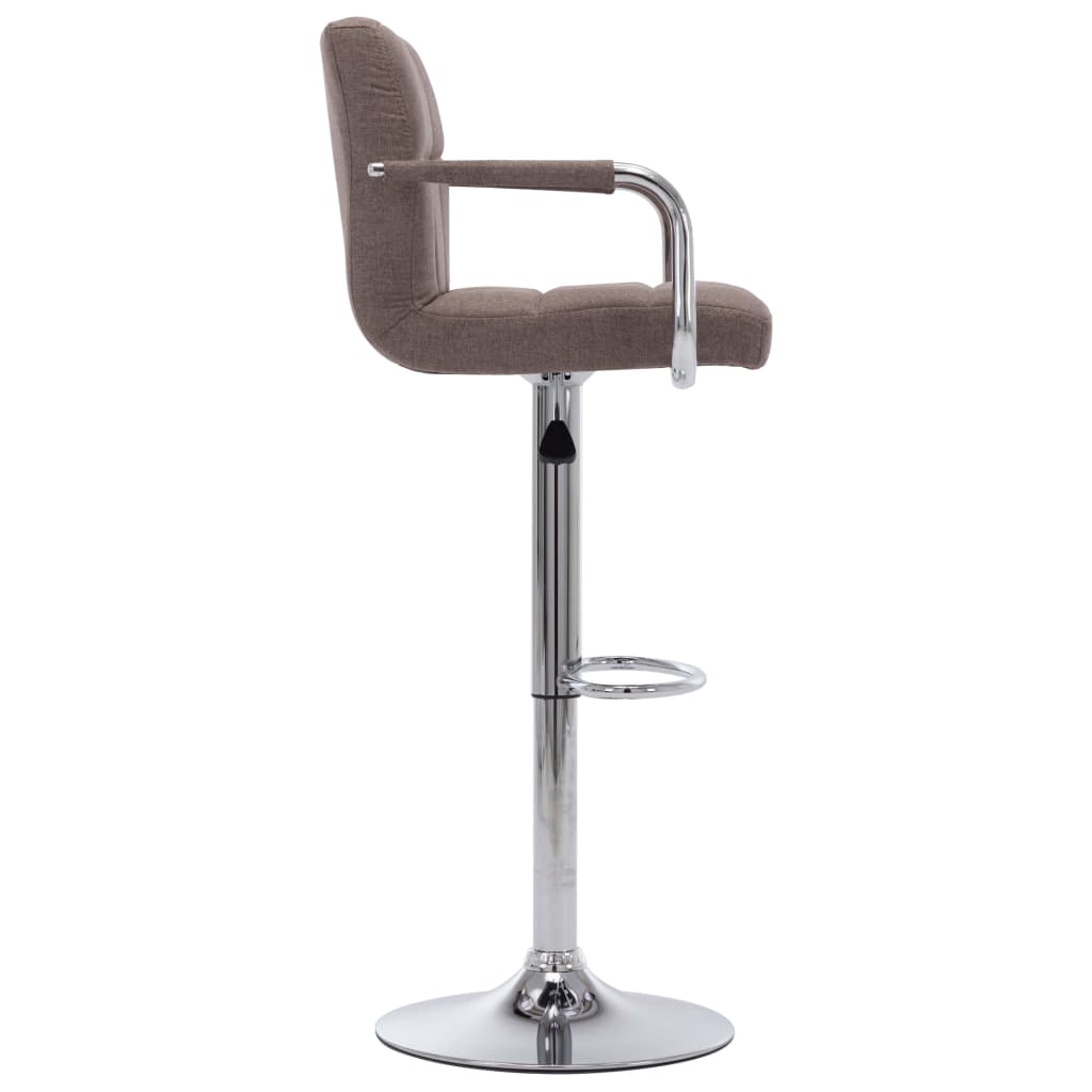 Chaises de bar lot de 2 taupe tissu - XIOS