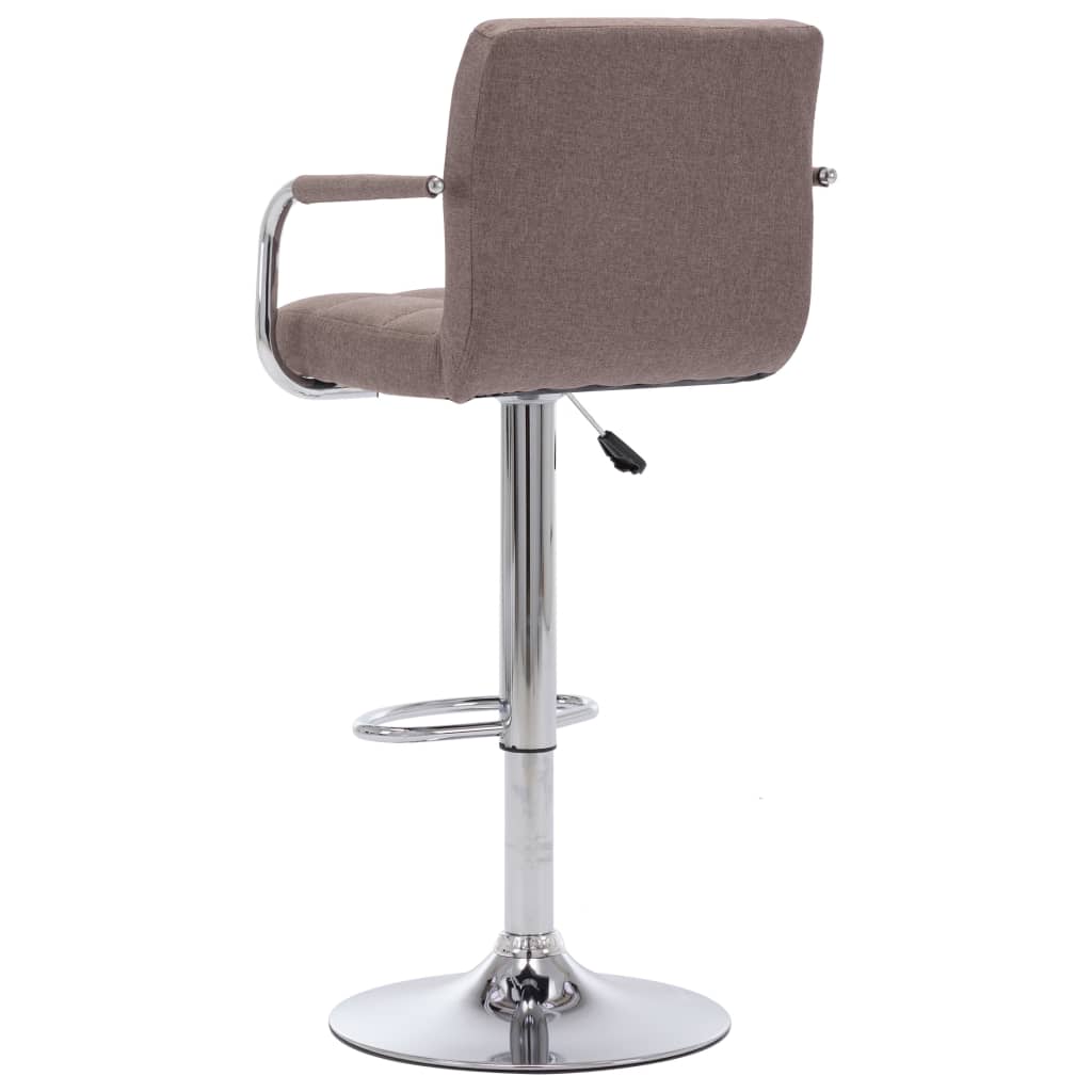 Chaises de bar lot de 2 taupe tissu - XIOS
