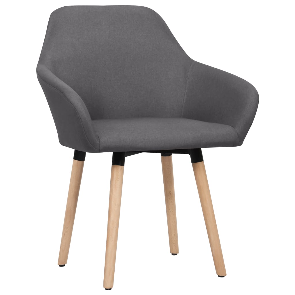 Chaises à manger lot de 2 gris foncé tissu - XIOS