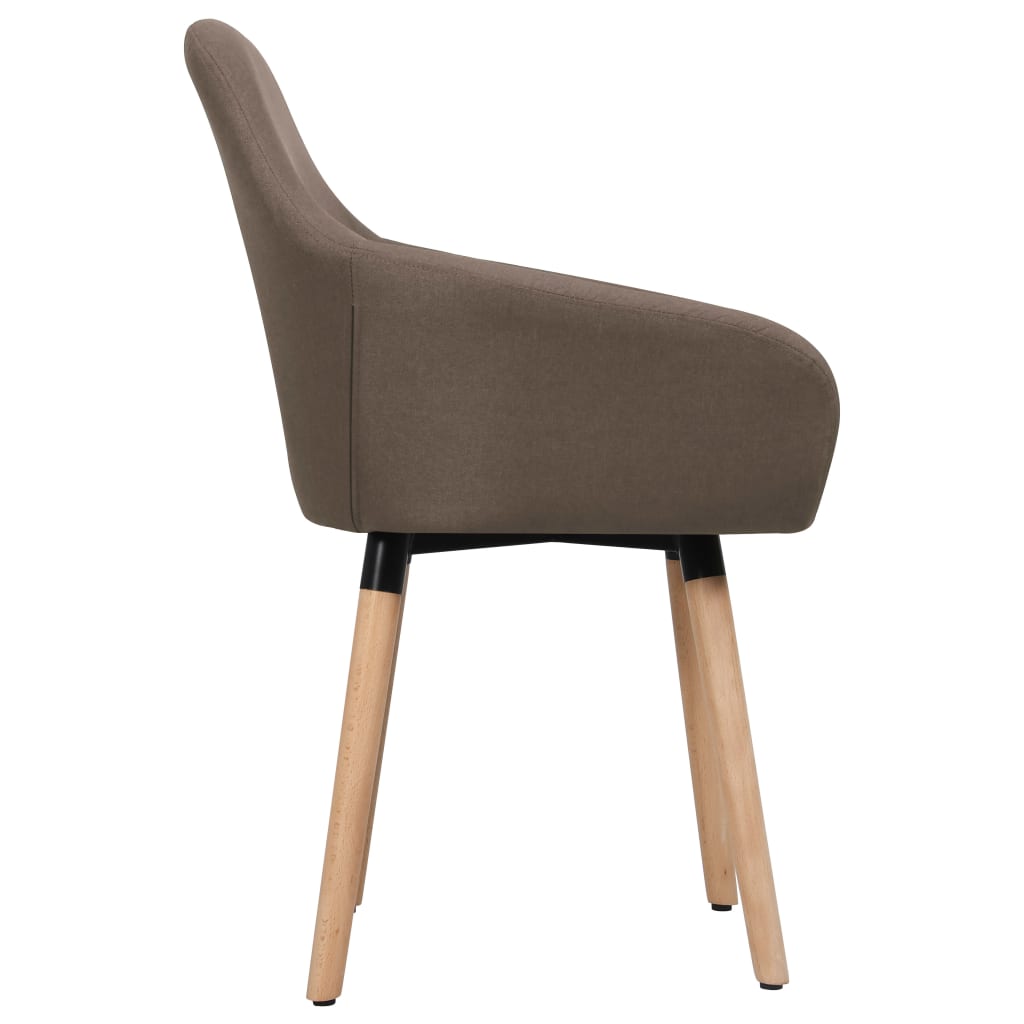 Chaises à manger lot de 2 marron tissu - XIOS