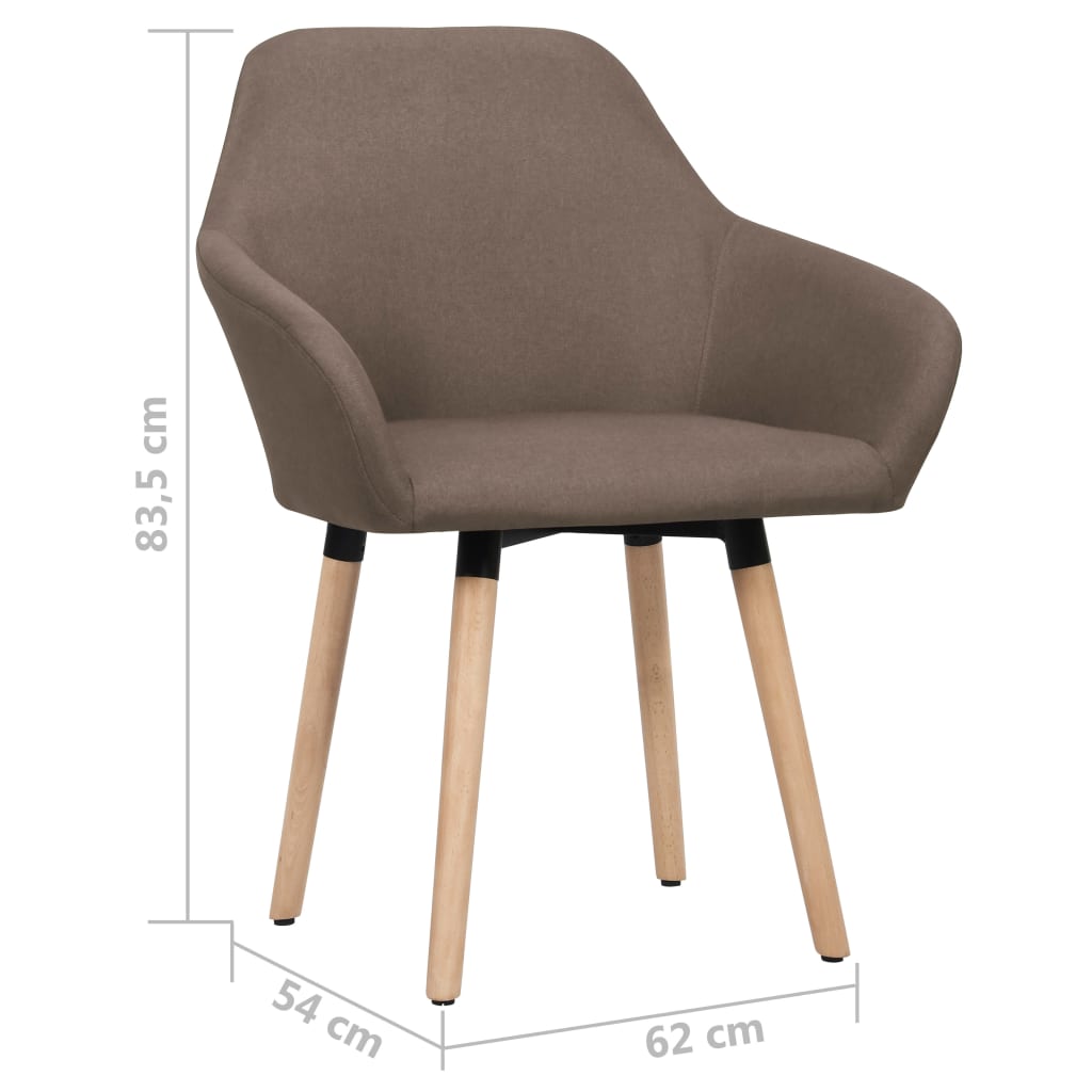 Chaises à manger lot de 2 marron tissu - XIOS