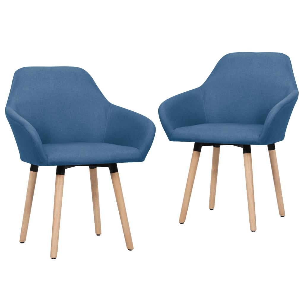 Chaises à manger lot de 2 bleu tissu - XIOS