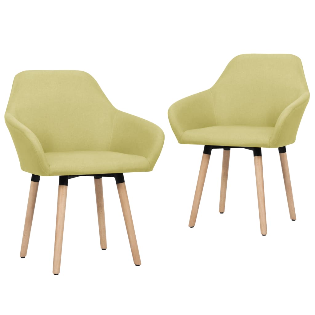 Chaises à manger lot de 2 vert tissu - XIOS