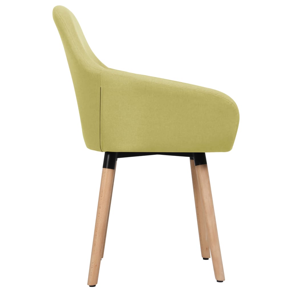 Chaises à manger lot de 2 vert tissu - XIOS