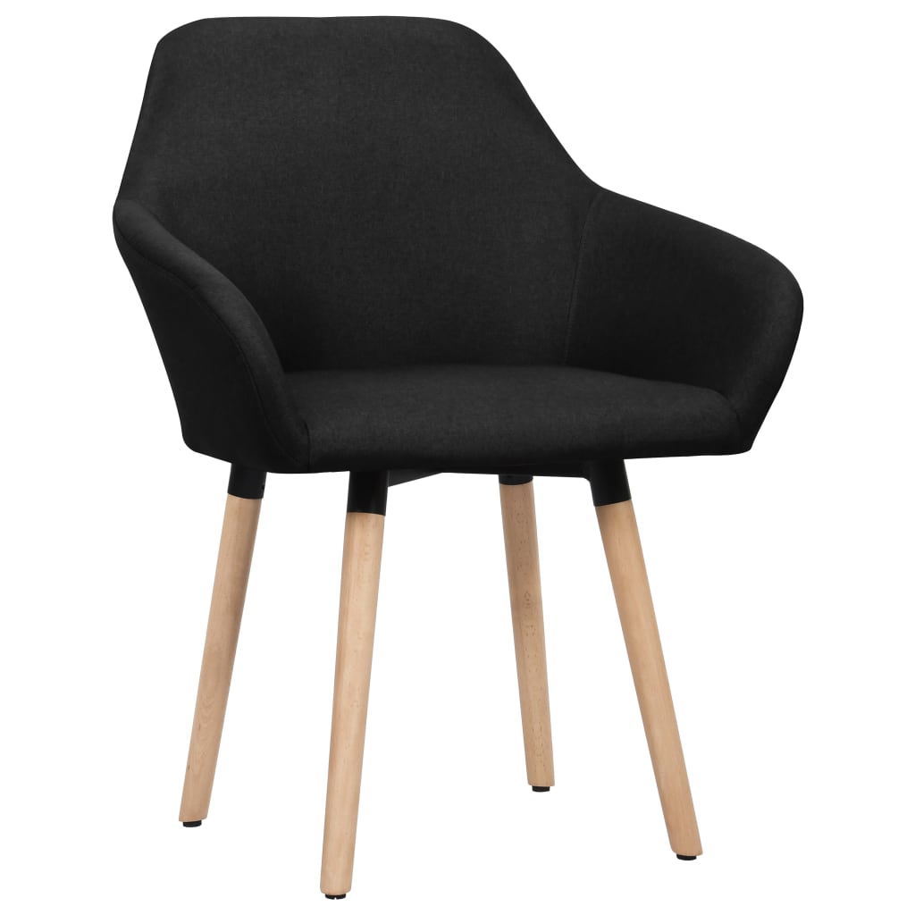 Chaises à manger lot de 2 noir tissu - XIOS