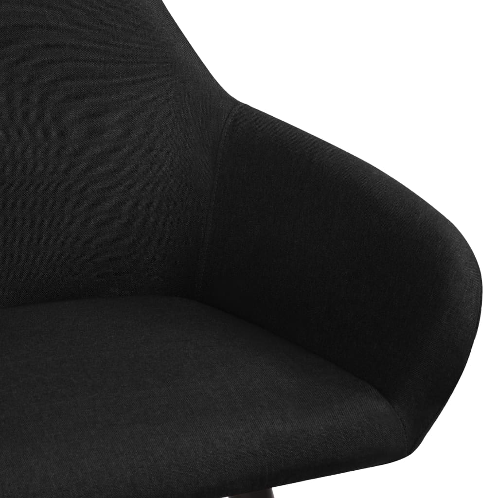Chaises à manger lot de 2 noir tissu - XIOS