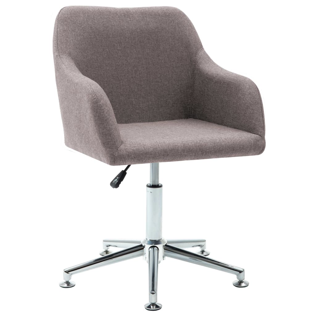 Chaise pivotante à manger taupe tissu - XIOS