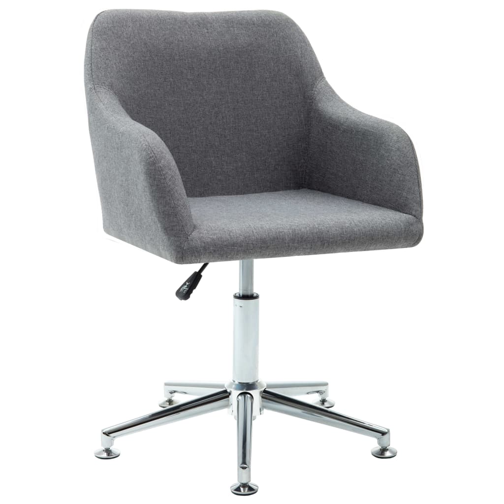 Chaises pivotantes à manger lot de 2 gris clair tissu - XIOS