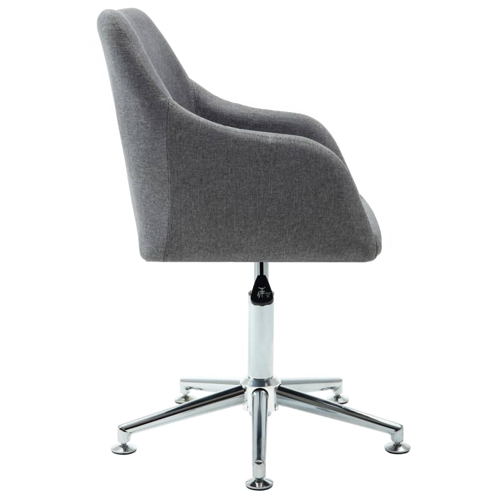 Chaises pivotantes à manger lot de 2 gris clair tissu - XIOS