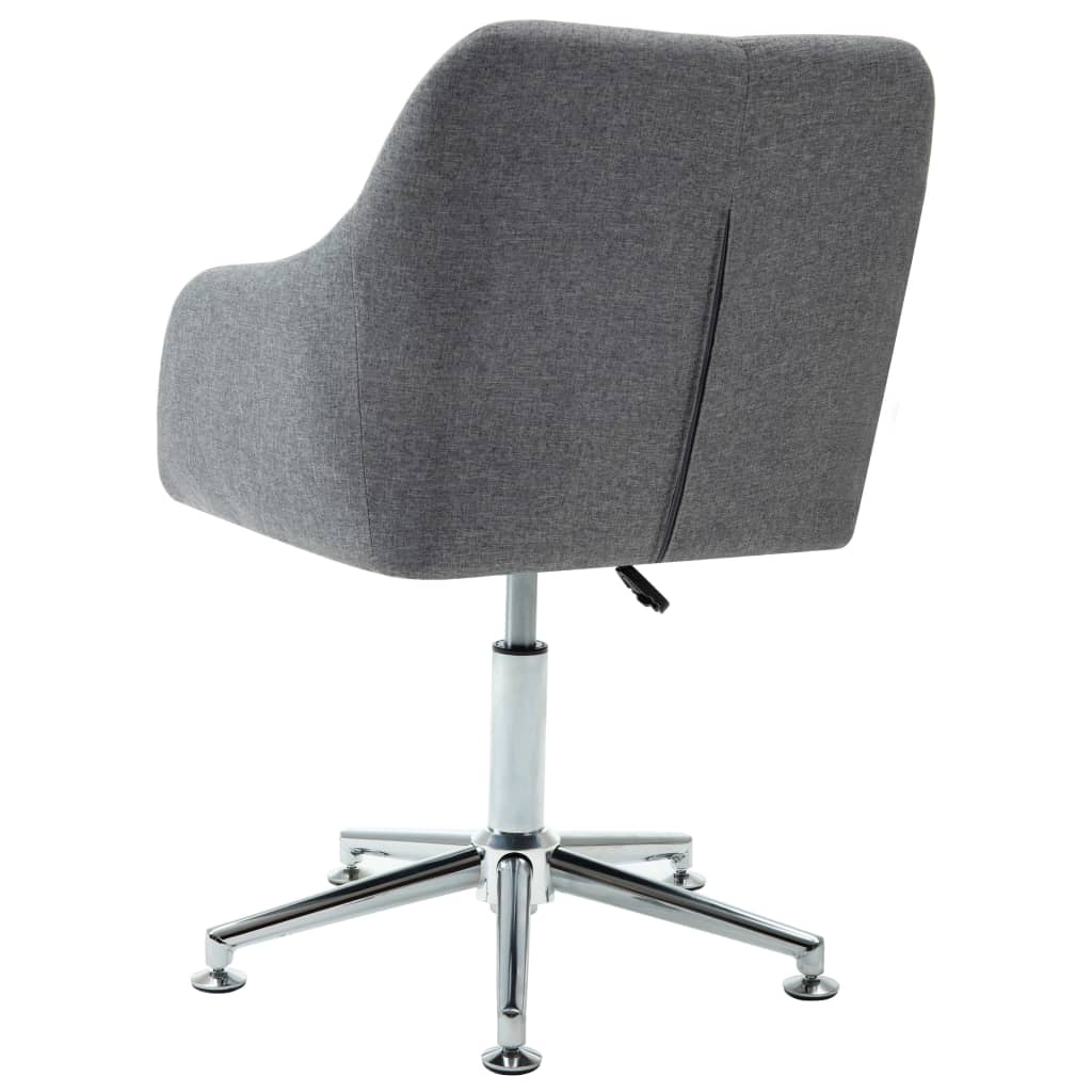 Chaises pivotantes à manger lot de 2 gris clair tissu - XIOS