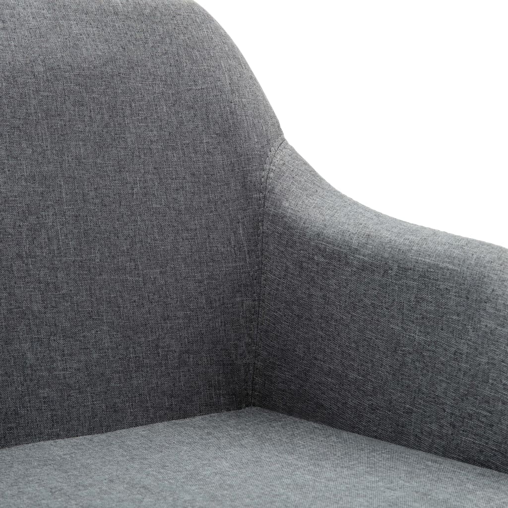 Chaises pivotantes à manger lot de 2 gris clair tissu - XIOS