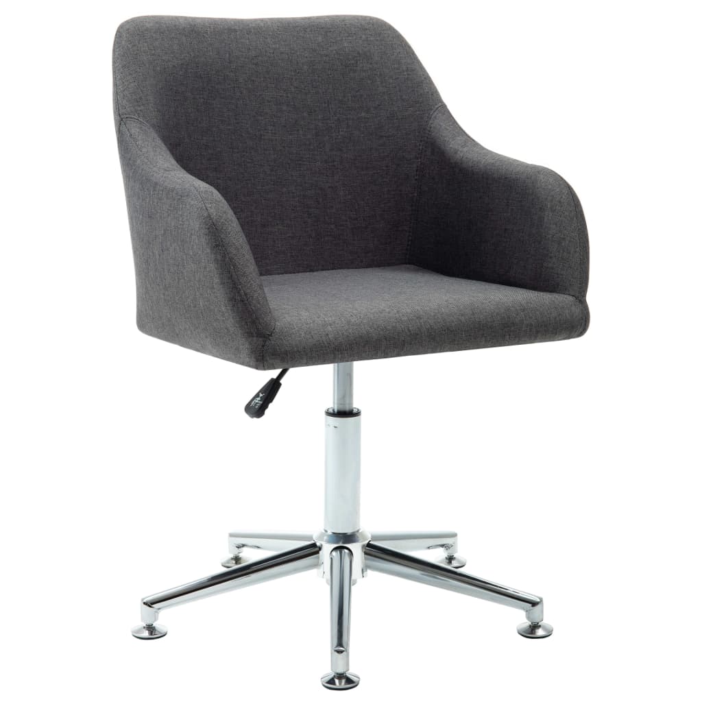 Chaises pivotantes à manger lot de 2 gris foncé tissu - XIOS