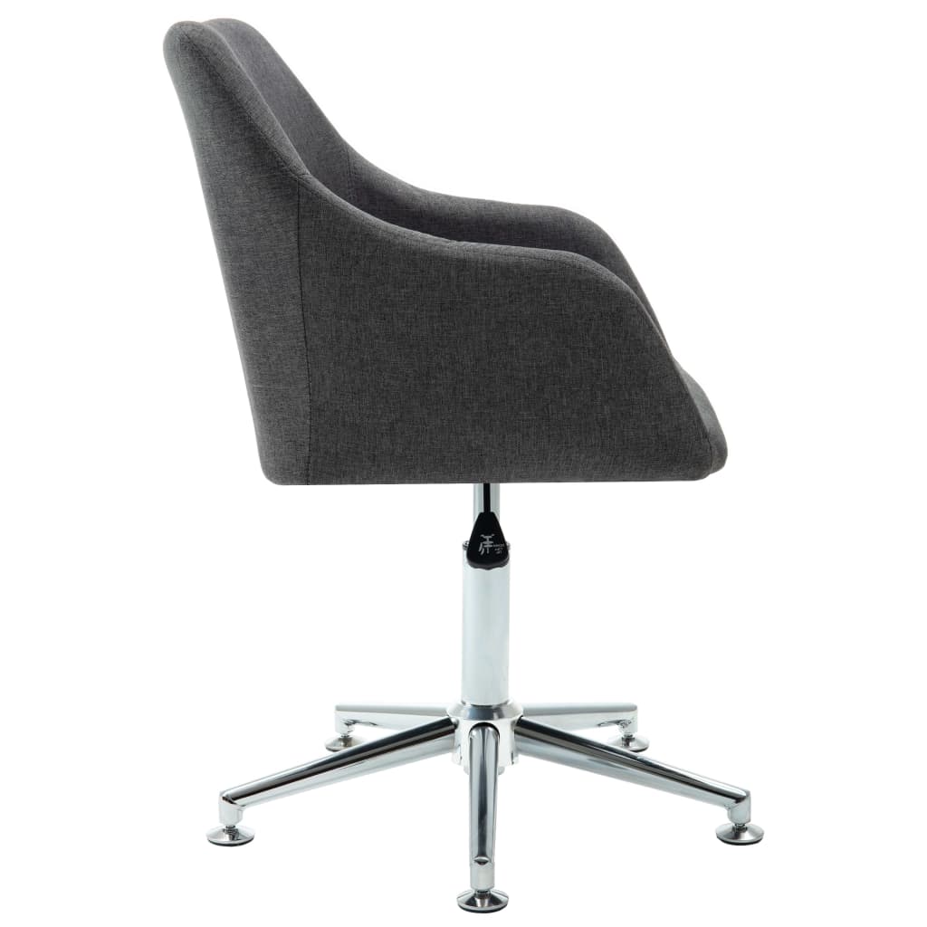 Chaises pivotantes à manger lot de 2 gris foncé tissu - XIOS
