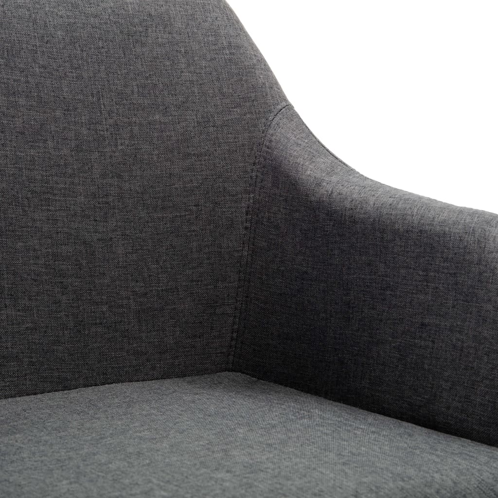 Chaises pivotantes à manger lot de 2 gris foncé tissu - XIOS