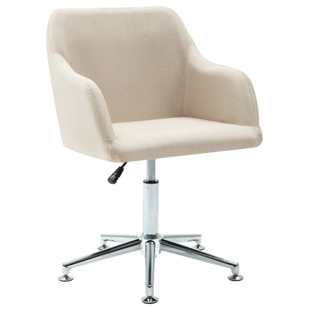 Chaises pivotantes à manger lot de 2 crème tissu - XIOS