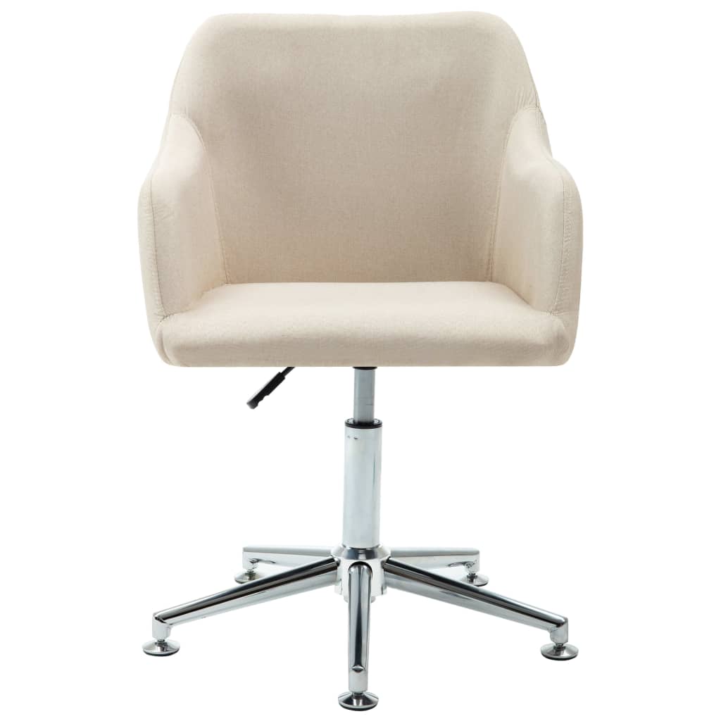 Chaises pivotantes à manger lot de 2 crème tissu - XIOS