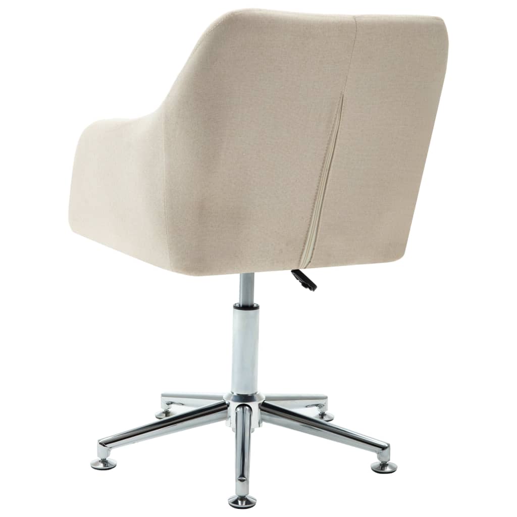 Chaises pivotantes à manger lot de 2 crème tissu - XIOS