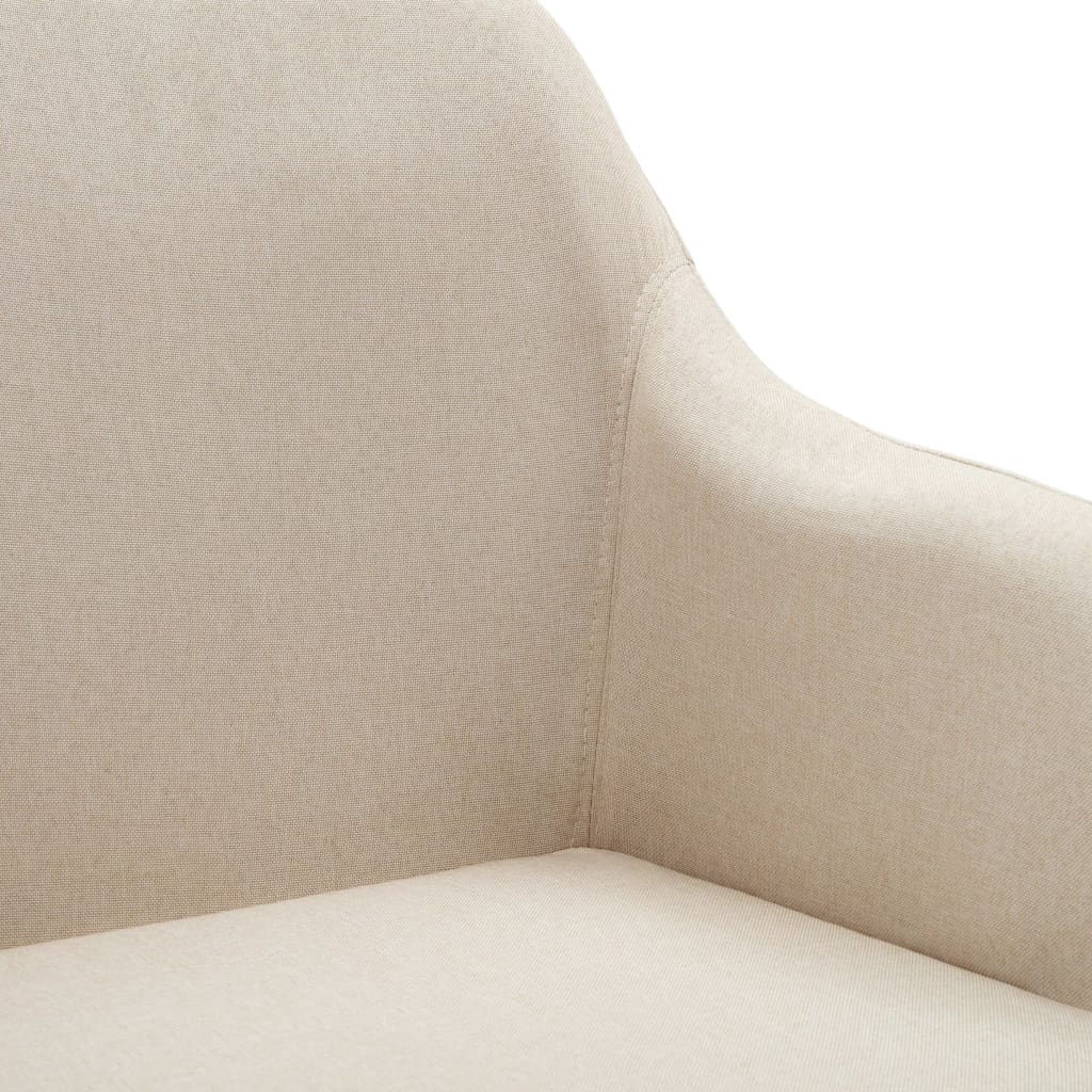 Chaises pivotantes à manger lot de 2 crème tissu - XIOS