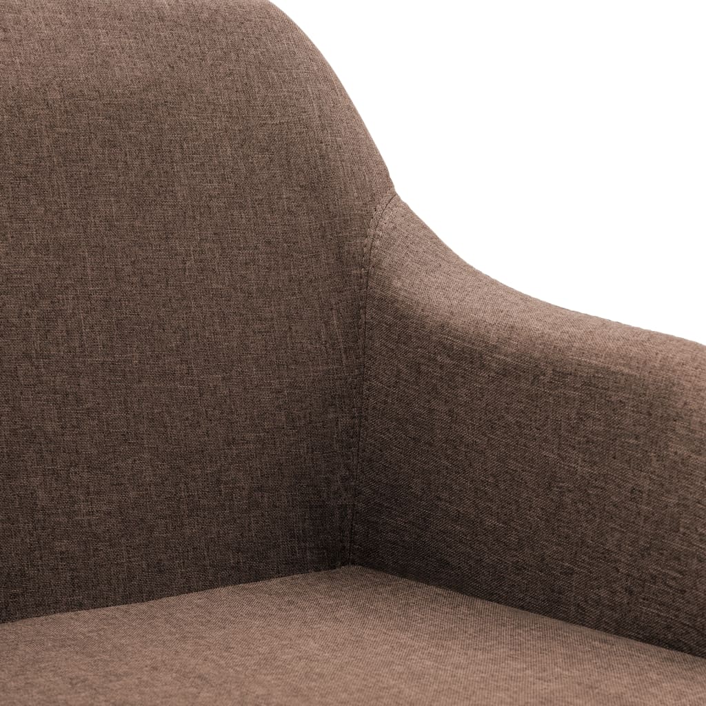 Chaises pivotantes à manger lot de 2 marron tissu - XIOS
