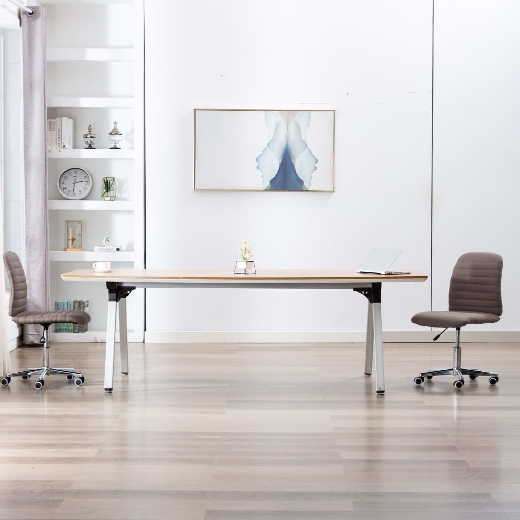 Chaises à manger lot de 2 taupe tissu - XIOS