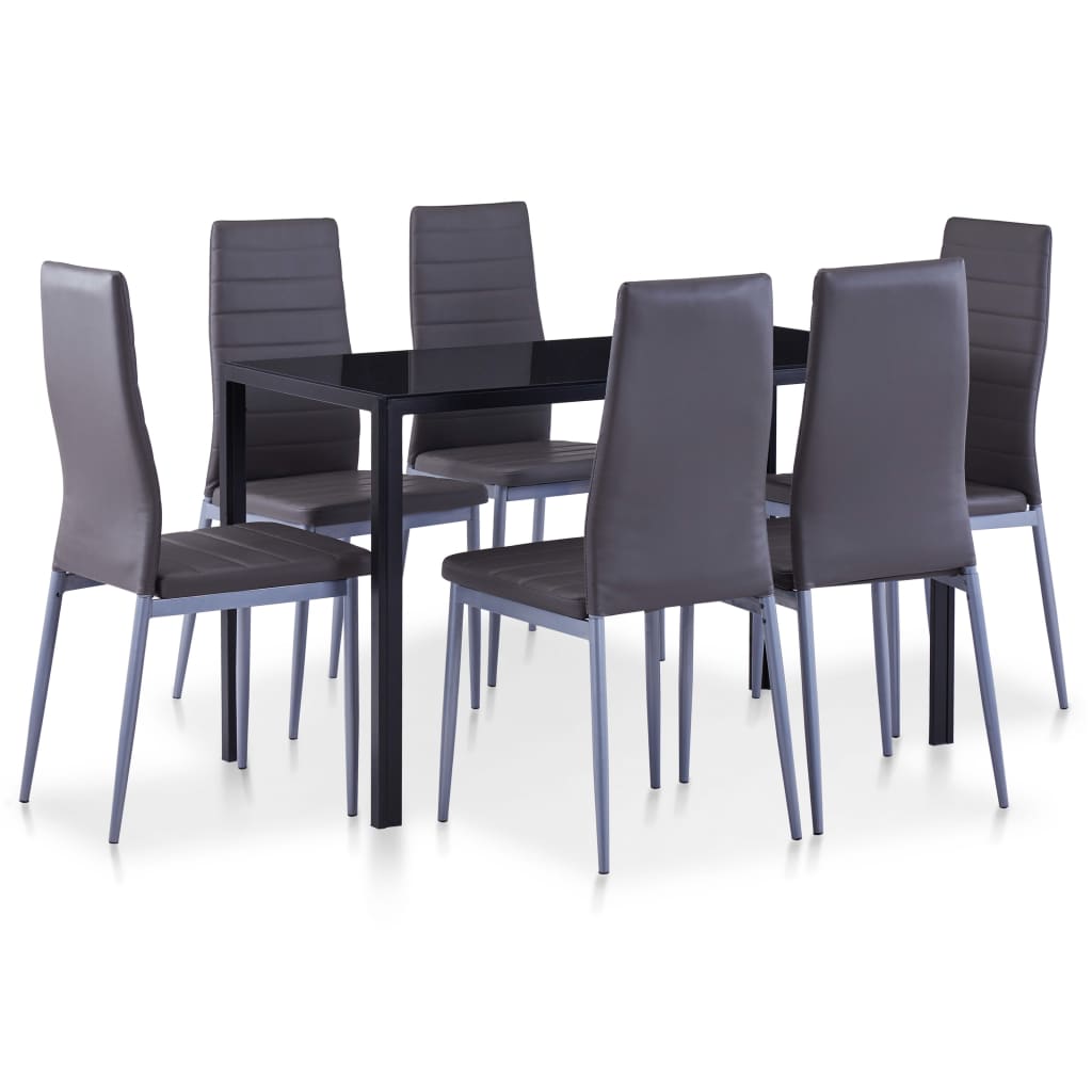 Ensemble à dîner 7 pcs Gris - XIOS