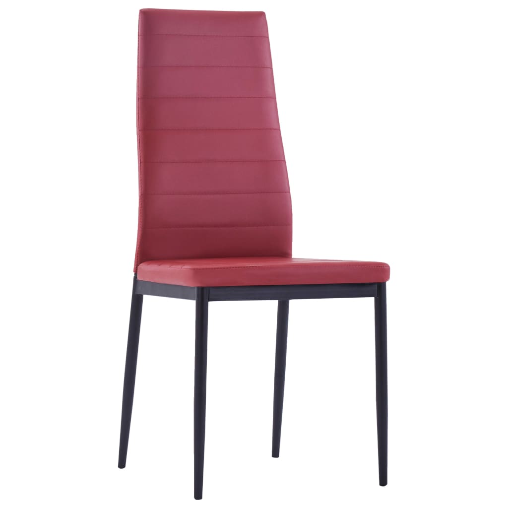 Mobilier de salle à manger 5 pcs Rouge bordeaux - XIOS