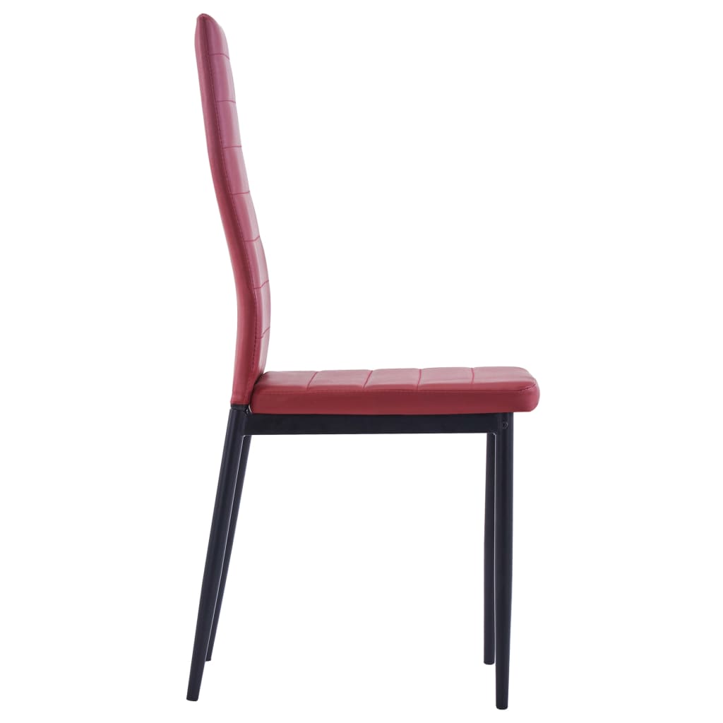 Mobilier de salle à manger 5 pcs Rouge bordeaux - XIOS