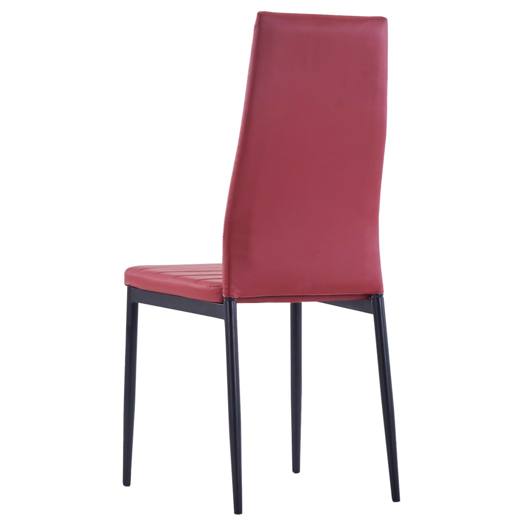 Mobilier de salle à manger 5 pcs Rouge bordeaux - XIOS