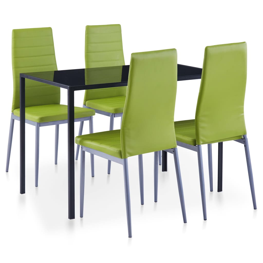 Mobilier de salle à manger 5 pcs Vert - XIOS