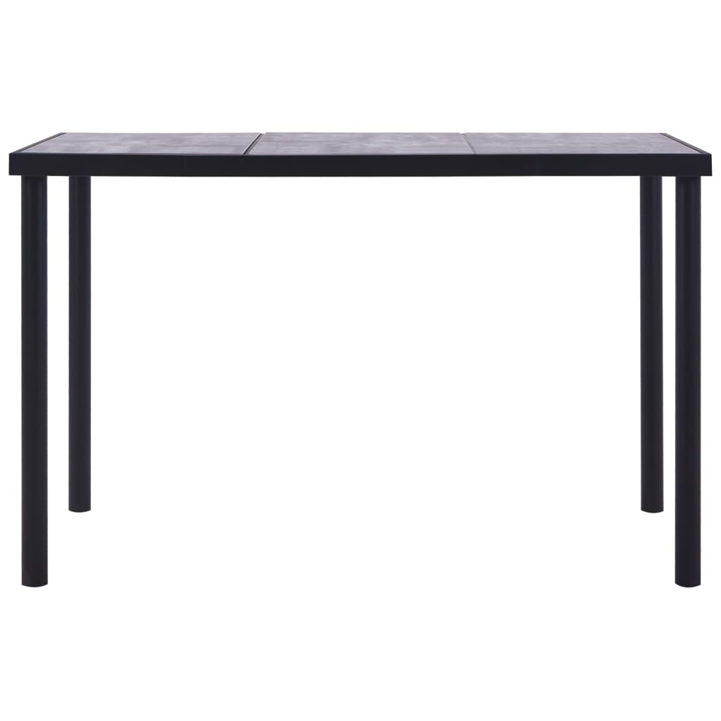 Table à manger Noir et gris béton 160x80x75 cm MDF - XIOS