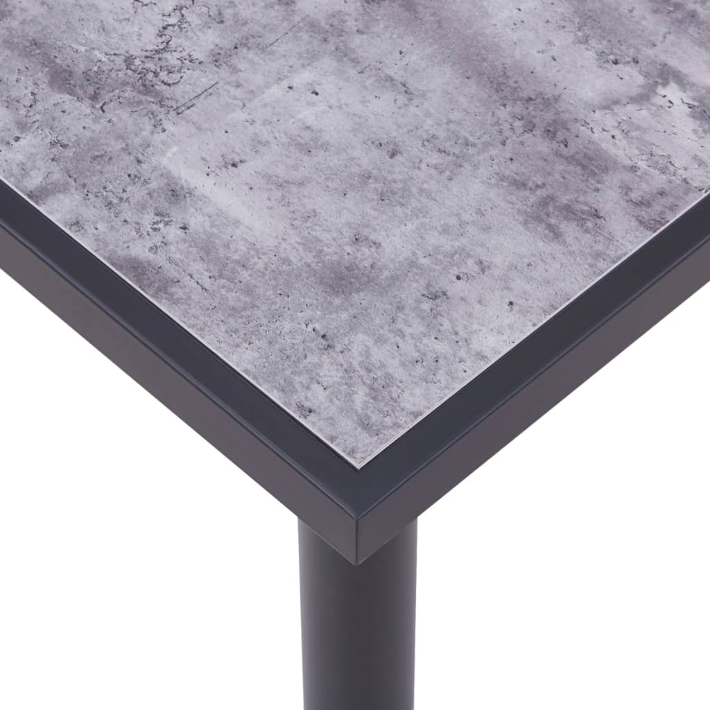 Table à manger Noir et gris béton 160x80x75 cm MDF - XIOS