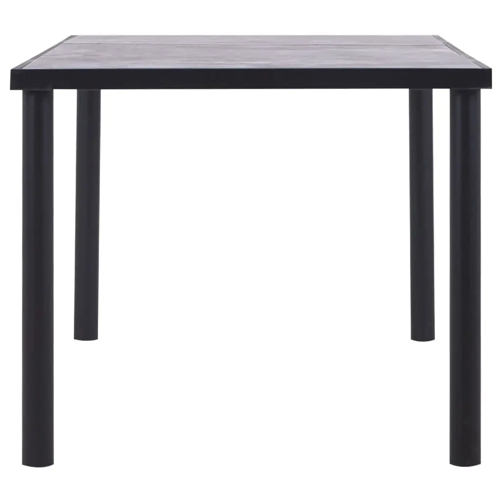 Table à manger Noir et gris béton 180x90x75 cm MDF - XIOS
