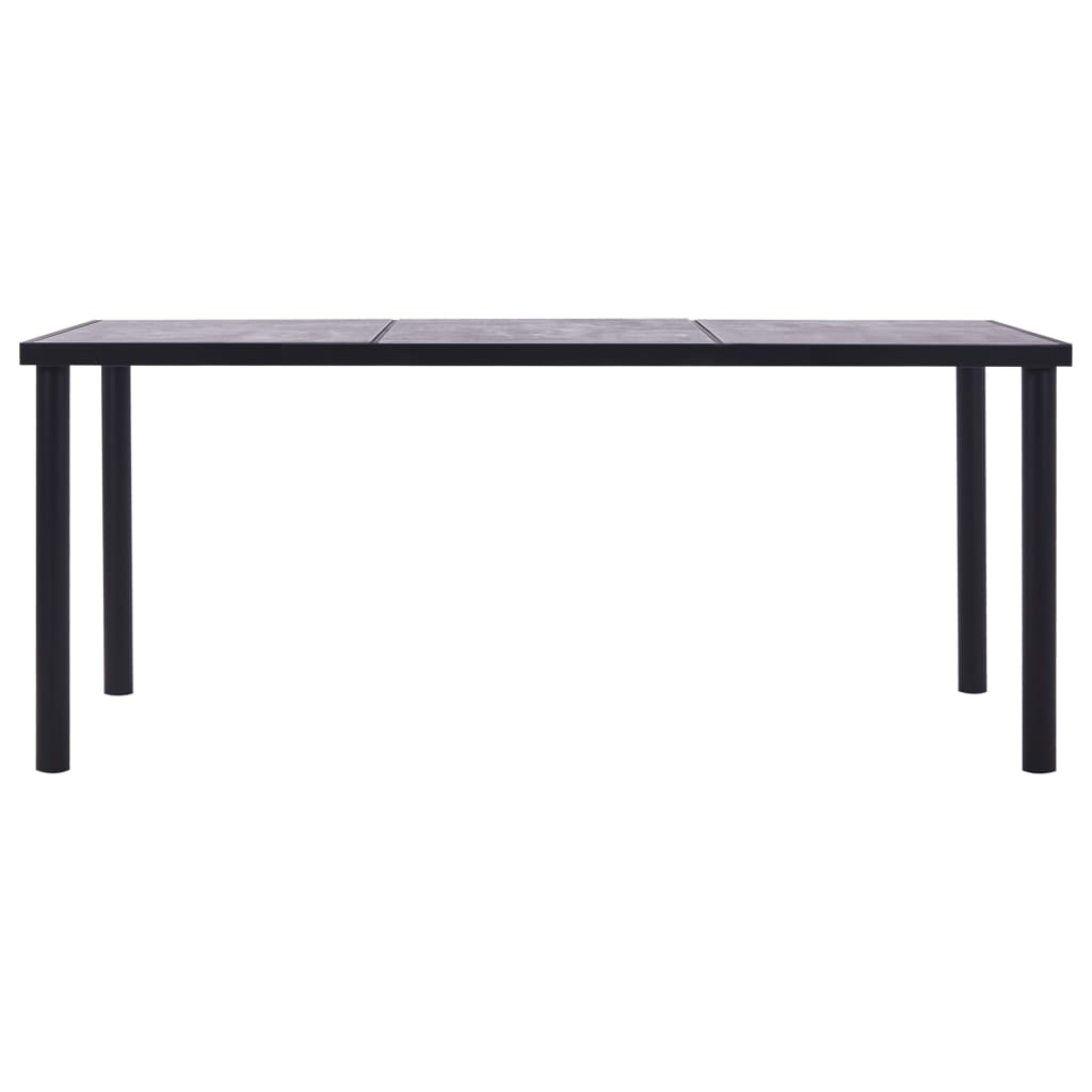 Table à manger Noir et gris béton 200x100x75 cm MDF - XIOS