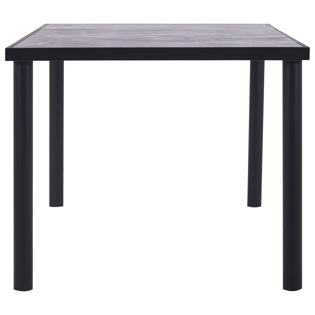 Table à manger Noir et gris béton 200x100x75 cm MDF - XIOS