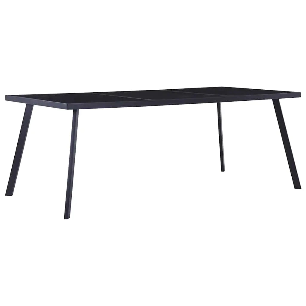 Table à manger Noir 200x100x75 cm Verre trempé - XIOS