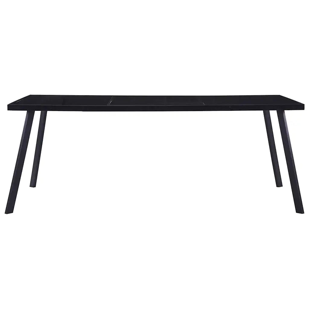 Table à manger Noir 200x100x75 cm Verre trempé - XIOS