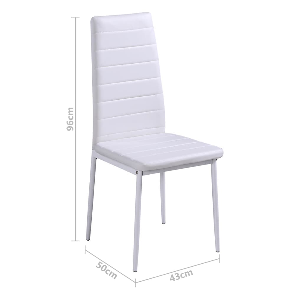 Ensemble de table à manger 7 pcs noir et blanc - XIOS