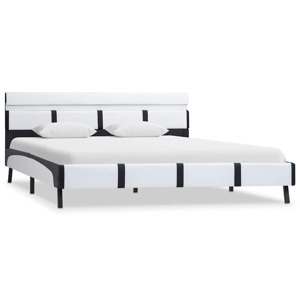 Cadre de lit avec LED sans matelas blanc 120x200 cm