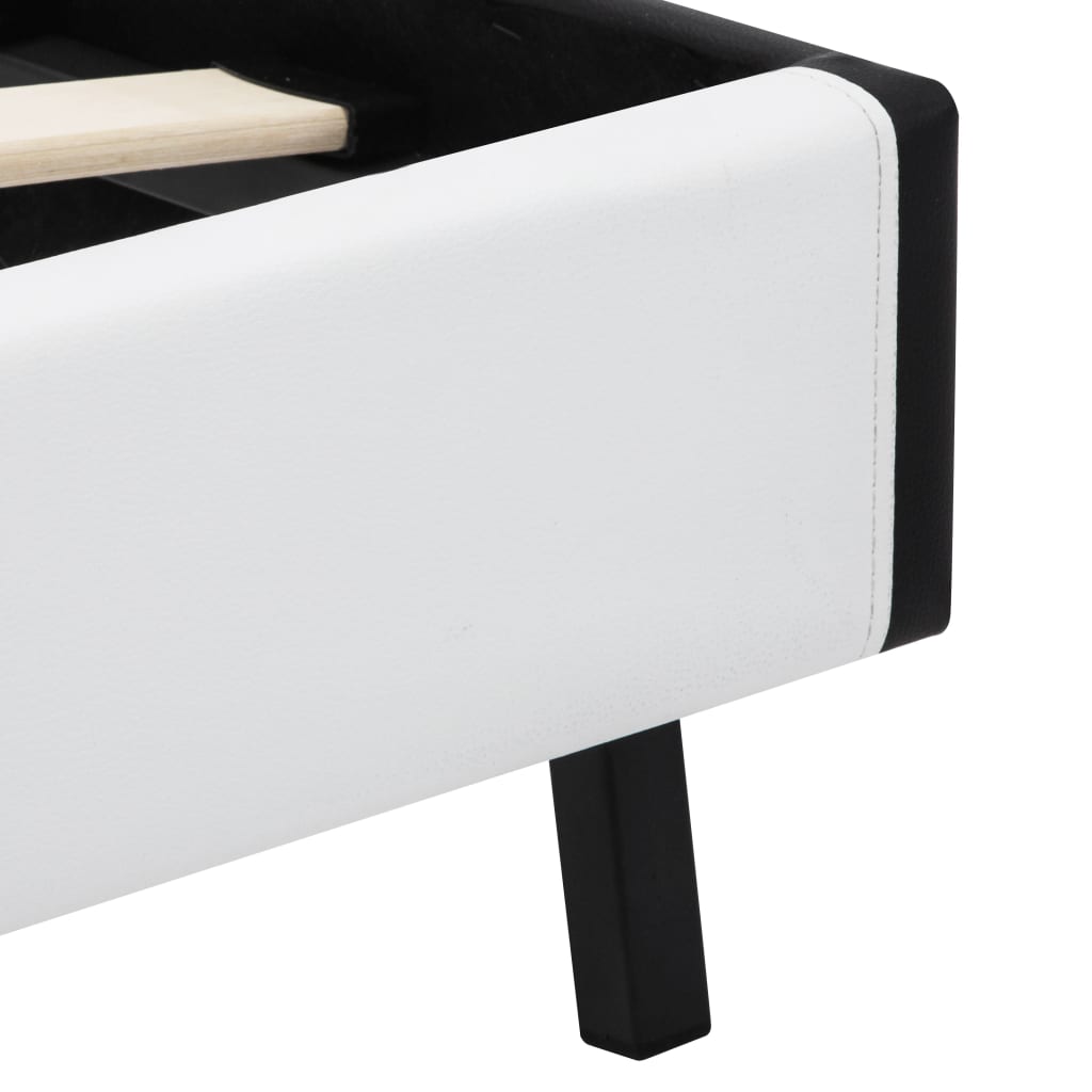 Cadre de lit avec LED sans matelas blanc 120x200 cm - XIOS