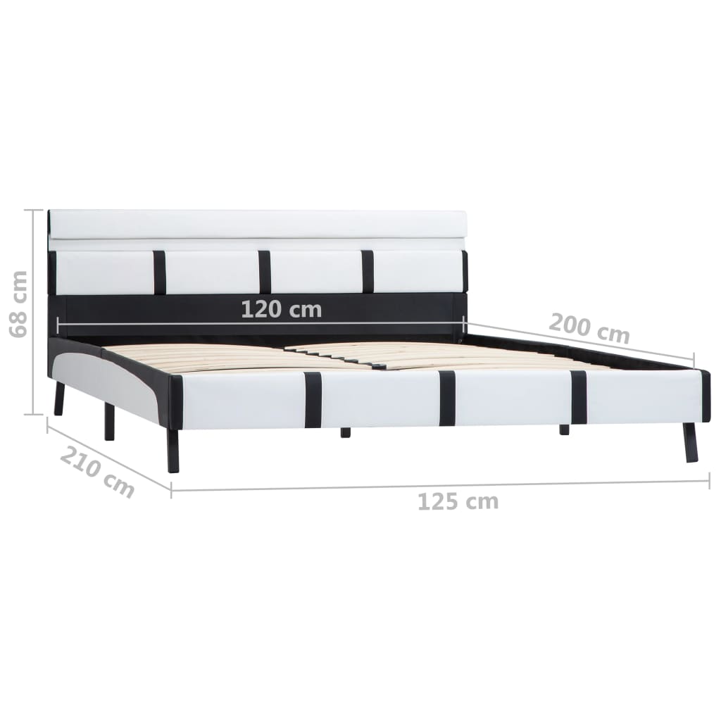Cadre de lit avec LED sans matelas blanc 120x200 cm - XIOS
