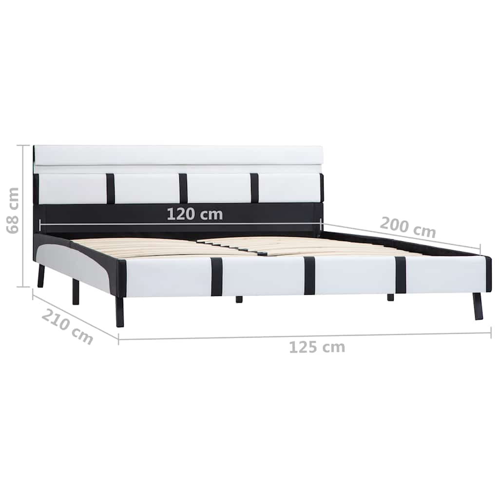 Cadre de lit avec LED sans matelas blanc 120x200 cm