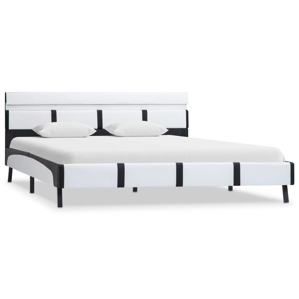Cadre de lit avec LED sans matelas blanc 160x200 cm - XIOS