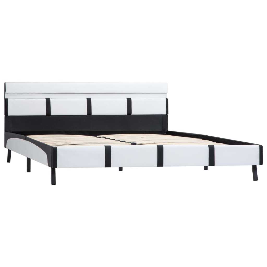 Cadre de lit avec LED sans matelas blanc 160x200 cm - XIOS